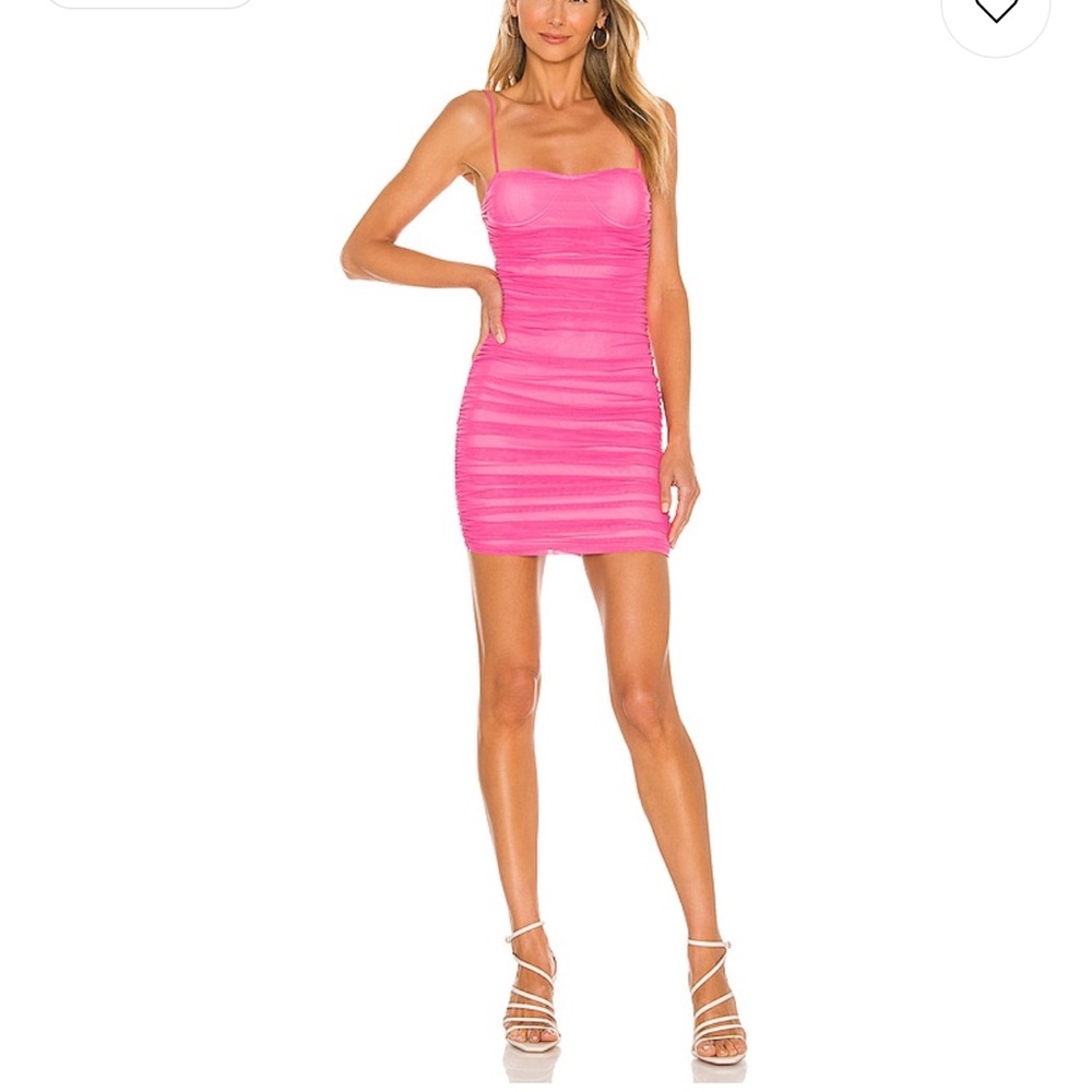 Hot Pink Revolve Mini Dress